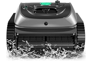 WYBOT C1 Cordless Pool Vacuum for Inground Pools, Robotic Pool Cleaner 150-Min Runtime, Wall & Waterline Cleaning, Intelligent Route Planning, Ideal for Pools Up to 1,614 Sq. Ft