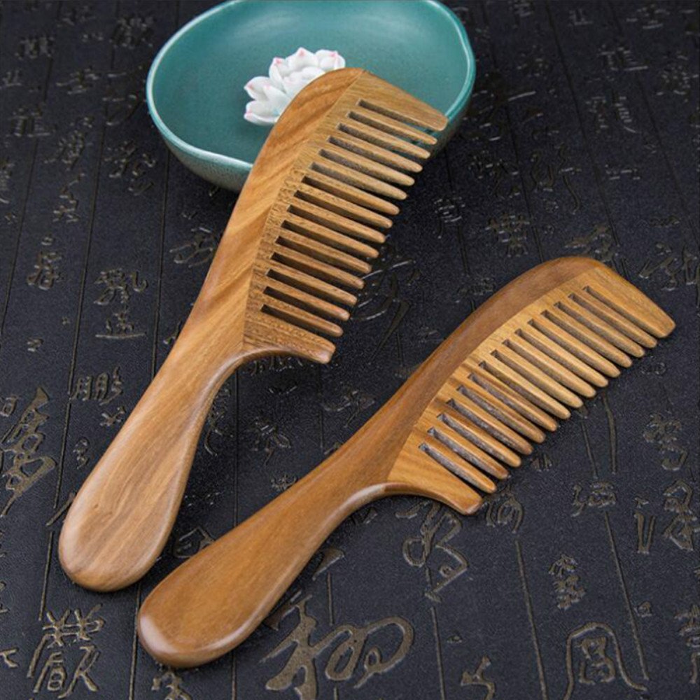 Vinmax Sandalwood Wide-Tooth,Natural Anti-Static Comb for Detangling Wet Hair (Wood Color)