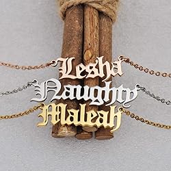 GR859C Custom Unique Letter Crystal Name Necklace