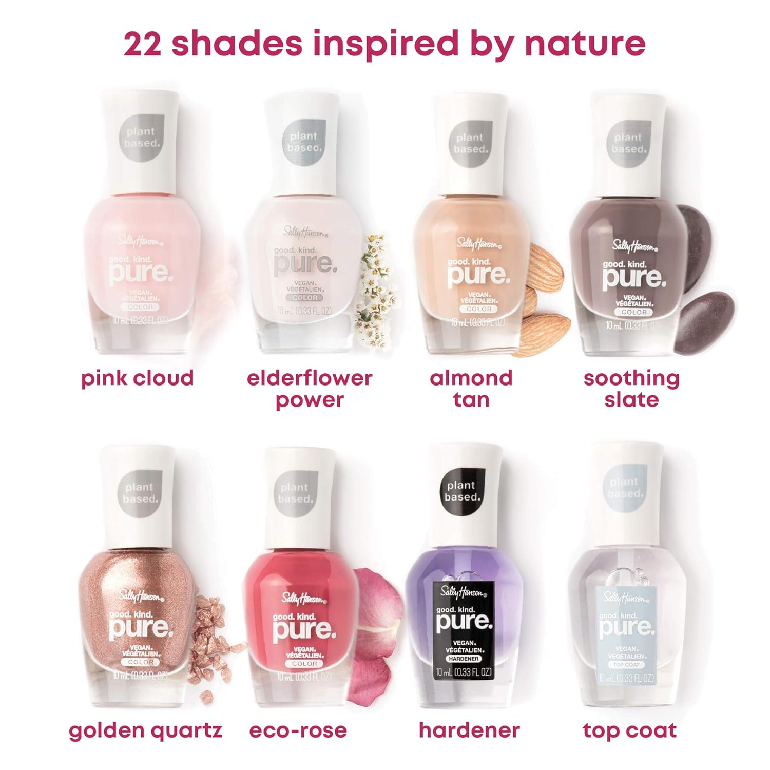 Sally Hansen - Good. Kind. Pure Vegan Nail Polish, Eco-Rose : Beauty