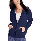 Hanes, Ecosmart Fleece Full Hoodie, Zip-up Hooded Sweatshirt for Women