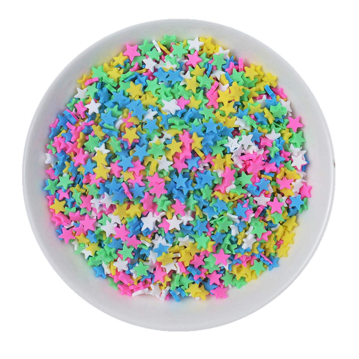 100g Resin Flatbacks Slime Accessories Clay Sprinkles Decoration for Slime Charms Filler DIY Slime Supplies Fake Candy Chocolate Cake Dessert Mud Particle Scrapbook Phone Case (star15)