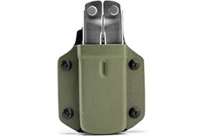 TACTICAL GEEK TX3 Multi-Tool Sheath, Adjustable Thickness Multi-Tool Holder with Back Clip for Belt, Green