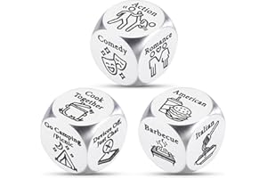 ACCOLIAMBER Date Night Ideas Gifts for Boyfriend Girlfriend Couples Date Night Dice Games Movie Food Dice 1 Year 11th Anniversary for Him Her Husband Wife Valentines Day Birthday Gifts Christmas Stocking Stuffer