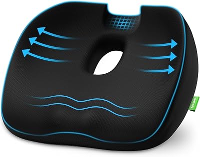 AUVON Donut Pillow Seat Cushion Memory Foam for Hemorrhoids Coccyx Tailbone Pain