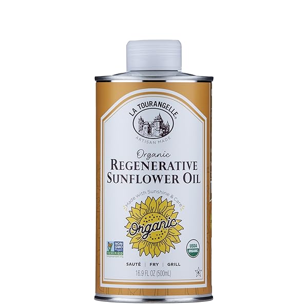 LA TOURANGELLE, ORGANIC REGENERATIVE SUNFLOWER OIL, HIGH HEAT...