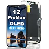 EFAITHFIX for iPhone 12 Pro Max Screen Replacement OLED Black | 6.7 inch FHD OLED assembly, 3D Touch display digitizer. Waterproof adhesive included, NO tool. For A2342,A2410,A2411,A2412.