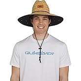 Quiksilver Men's Wide Brim Outdoor Lifeguard Straw Sun Hat