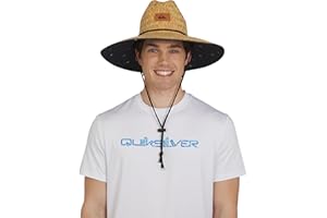 Quiksilver Men's Wide Brim Outdoor Lifeguard Straw Sun Hat