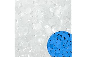 OUN NANA Glow in The Dark Rocks Outdoor Garden Pebbles Stones, 2.2Lbs White Fish Tank Glow Rocks Resin Glowing Pebbles for Garden/Aquarium/Planter/Walkway/Driveway