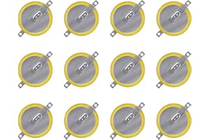 taessv 12 Pack CR2025 Battery, CR2025 3V Lithium Battery Gameboy Game Batteries with Solder Tabs Suitable for Gameboy, Gameboy Color, Gameboy Cartridge, Pokemon, Pokemon Crystal Battery Replacement