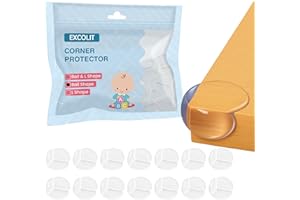 EXCOLIT Corner Protector for Baby, Pack of 15 Clear & Transparent Edge Guards for Baby Proofing, Safety Furniture Corner Protectors for Furniture to Prevent Injuries (Ball Shaped)