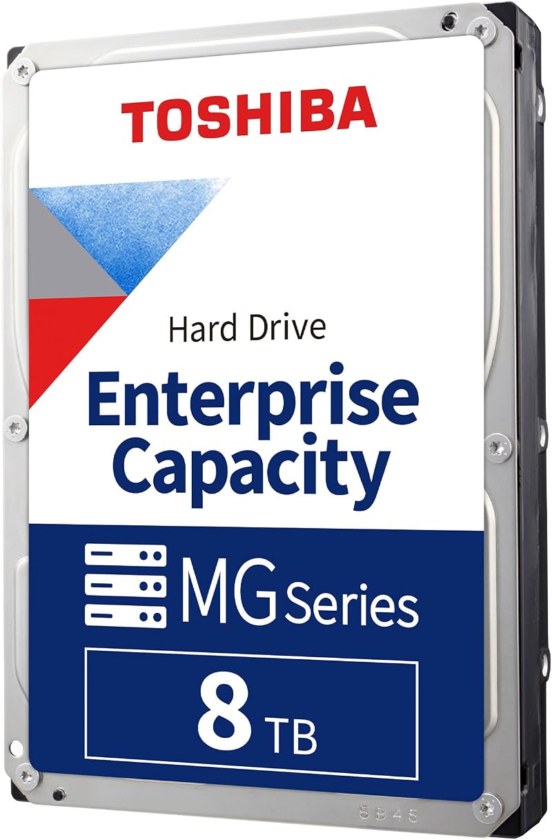 Toshiba Enterprise HDD 8TB 3.5" SATA 7200RPM Hard Drive for Servers
