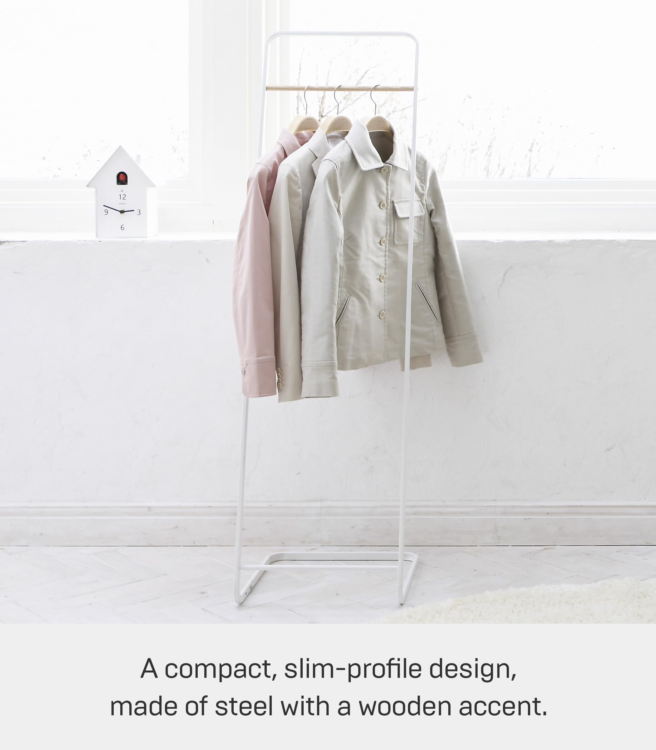 Yamazaki Home Tower Freestanding Coat Hanger Clothes Rack, 55