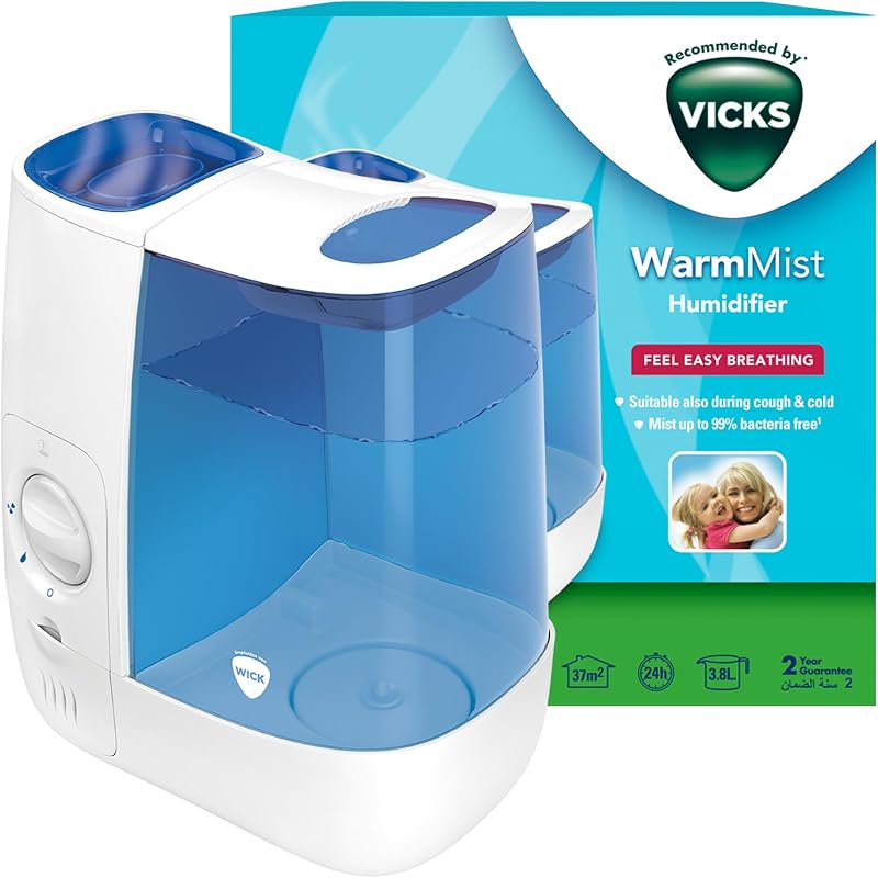 Vicks Warm Mist Humidifier 3.8 L Tank Up to 37m2 VH845
