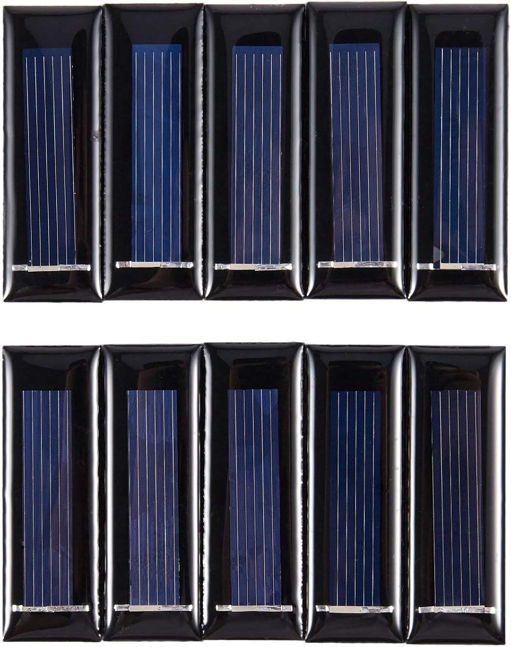 Potadak 10pcs Mini Solar Panel 0.5V 100mA Solar Cells PV Module Power Battery