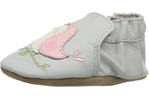 Robeez Baby Girls and Unisex Soft Soles Slip-Resistant Crib Shoes Slippers for Infant and Toddler, 0-24 Months