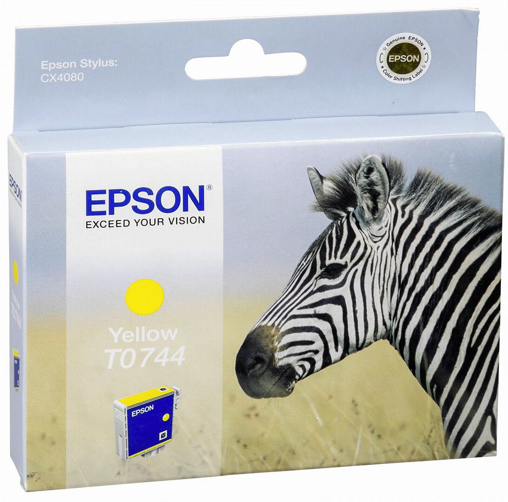 Epson T0744 - Print cartridge - 1 x yellow
