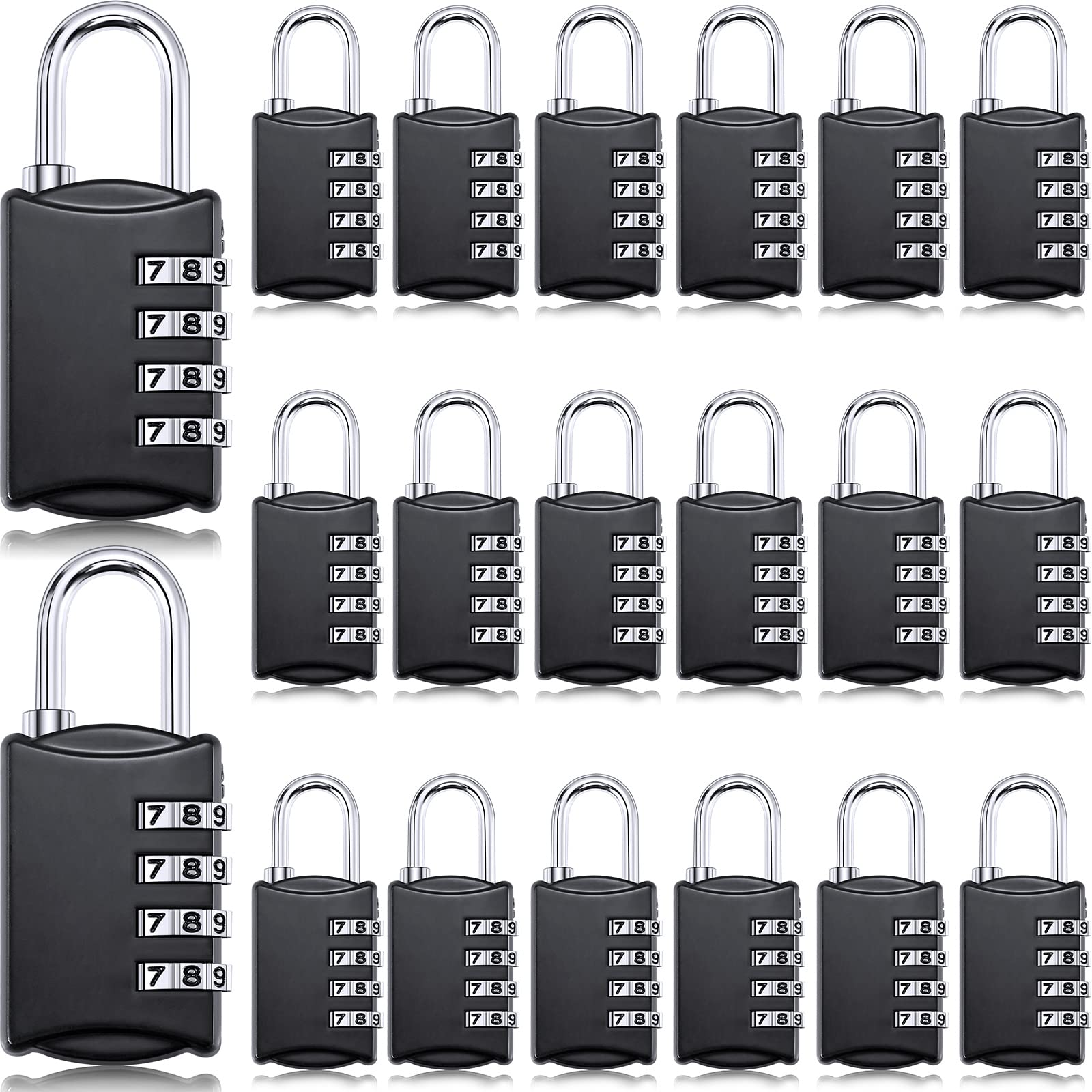 Photo 1 of Moxweyeni 20 Pcs 4 Digit Combination Lock Small Combo Luggage Number Locks Outdoor Waterproof Padlock for Traveling Toolbox Gym Door Locker Suitcases Employee Hasp Storage