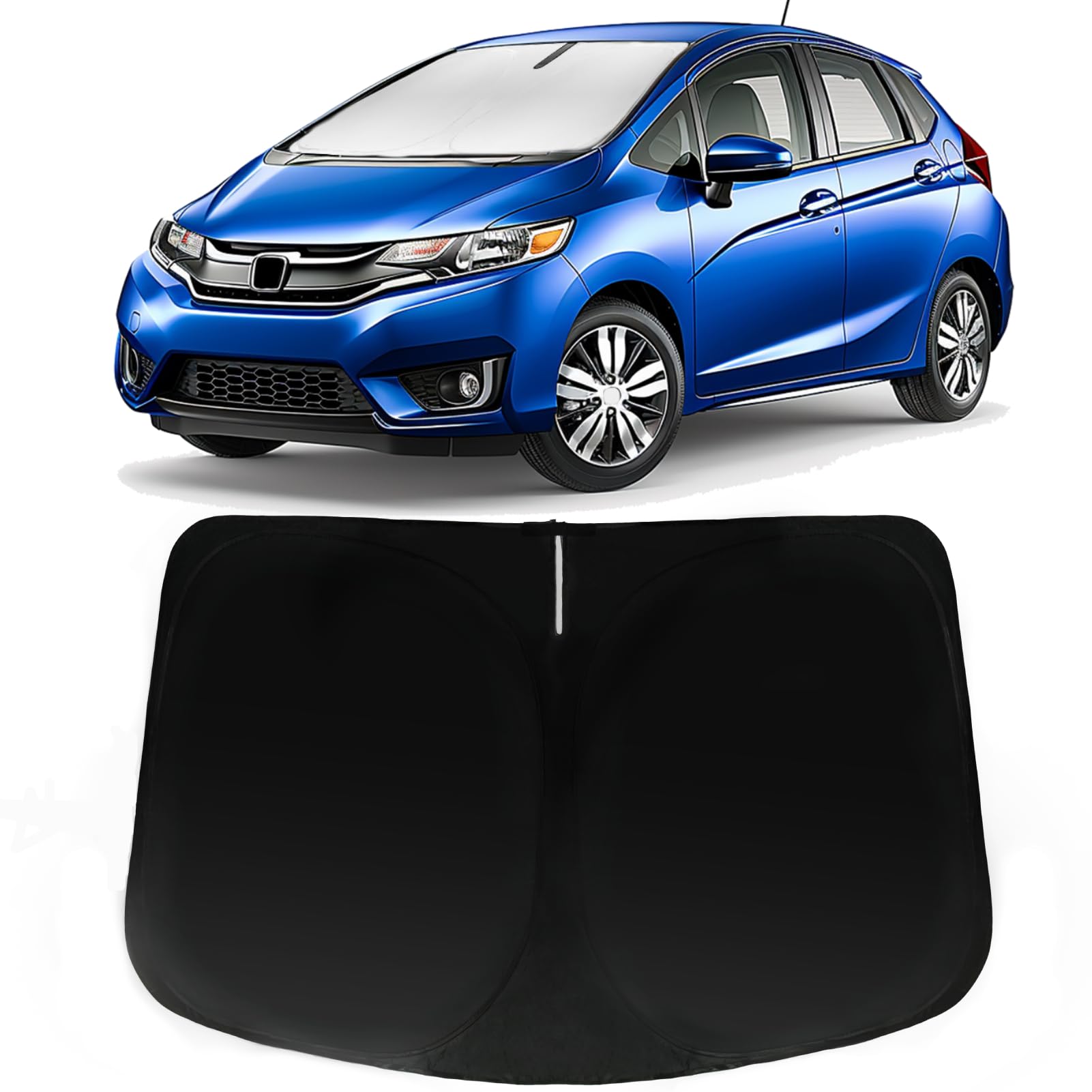 Photo 1 of PAIMOHO Windshield Sun Shade for Honda Fit EX EXL Sport Engine 2015-2023 2024, Car Front Window Sunshade with 240T Sun Visor Protector Blocks UV Rays Heat Sun Shield Accessories