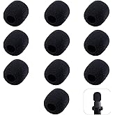 10Pcs Wireless Windscreen Foam Cover, Wind Foam Mic Cover for Lavalier Microphone to Reduce Plosive and Better Highlight the Vocals, Washable and Windproof Wind Screen