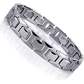 Urban Jewelry Men’s Solid Tungsten Pyramid Bracelet Collection – Polished Finish, 8.3" Length, 11 mm Width, Black & Silver Variations, Gift Box