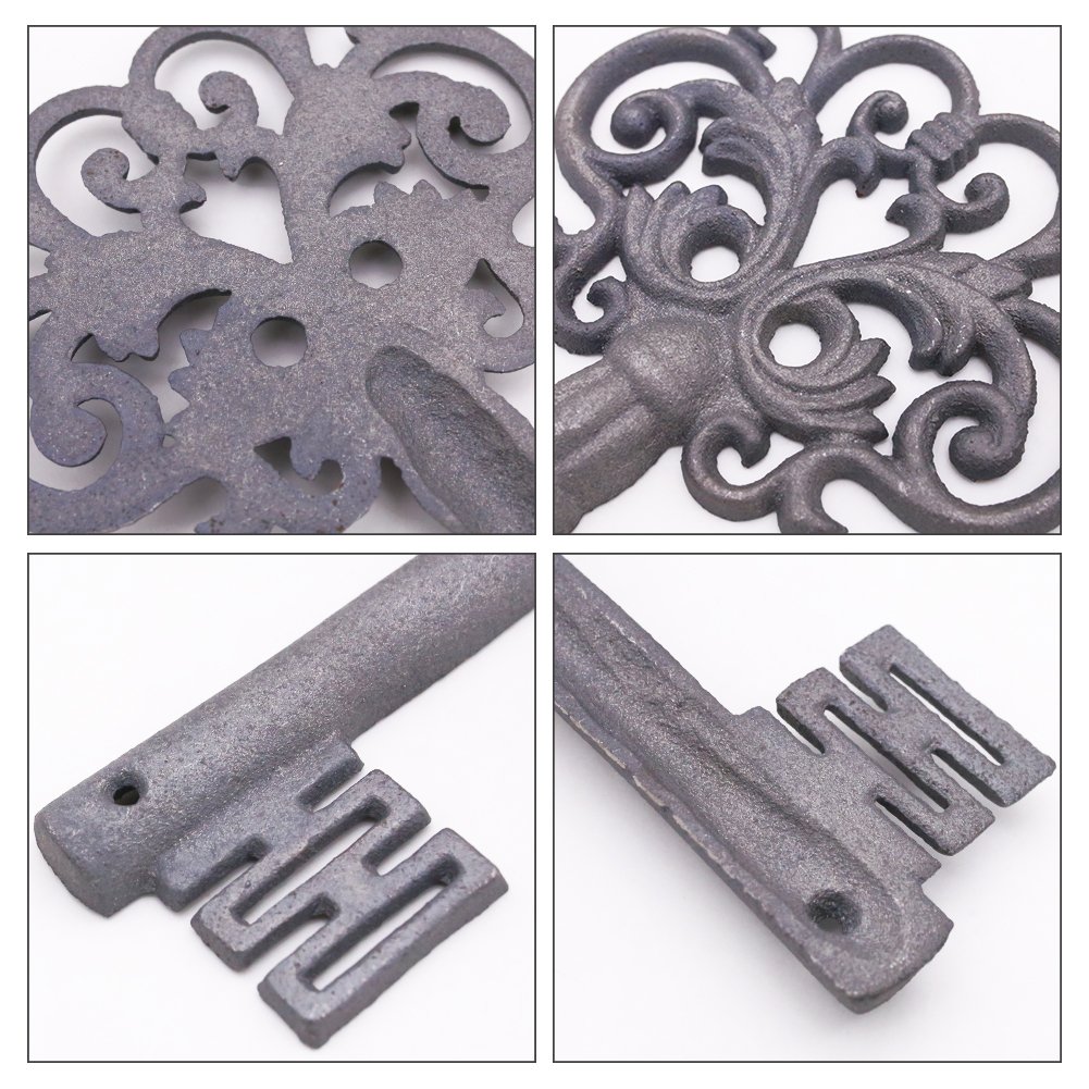 Large Iron Key, Skeleton Key Decorative Antique Style Decorative Wine Cellar Key Castle Key for Home Decor