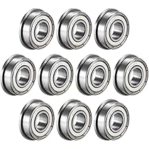 FR188ZZ Flange Ball Bearing 1/4"x1/2"x3/16"Double Shielded GCr15 Bearings 5pcs