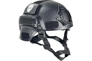ATAIRSOFT Tactical Airsoft Paintball MICH 2000 Helmet with Side Rail & NVG Mount