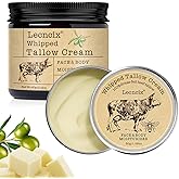 Lecncix 2PC Grass-Fed Beef Tallow for Skin,Tallow Face Moisturizer All-Natural Skin Care,Beef Tallow for Body & Face Moisturizer(Original,2.12+1.06Oz)