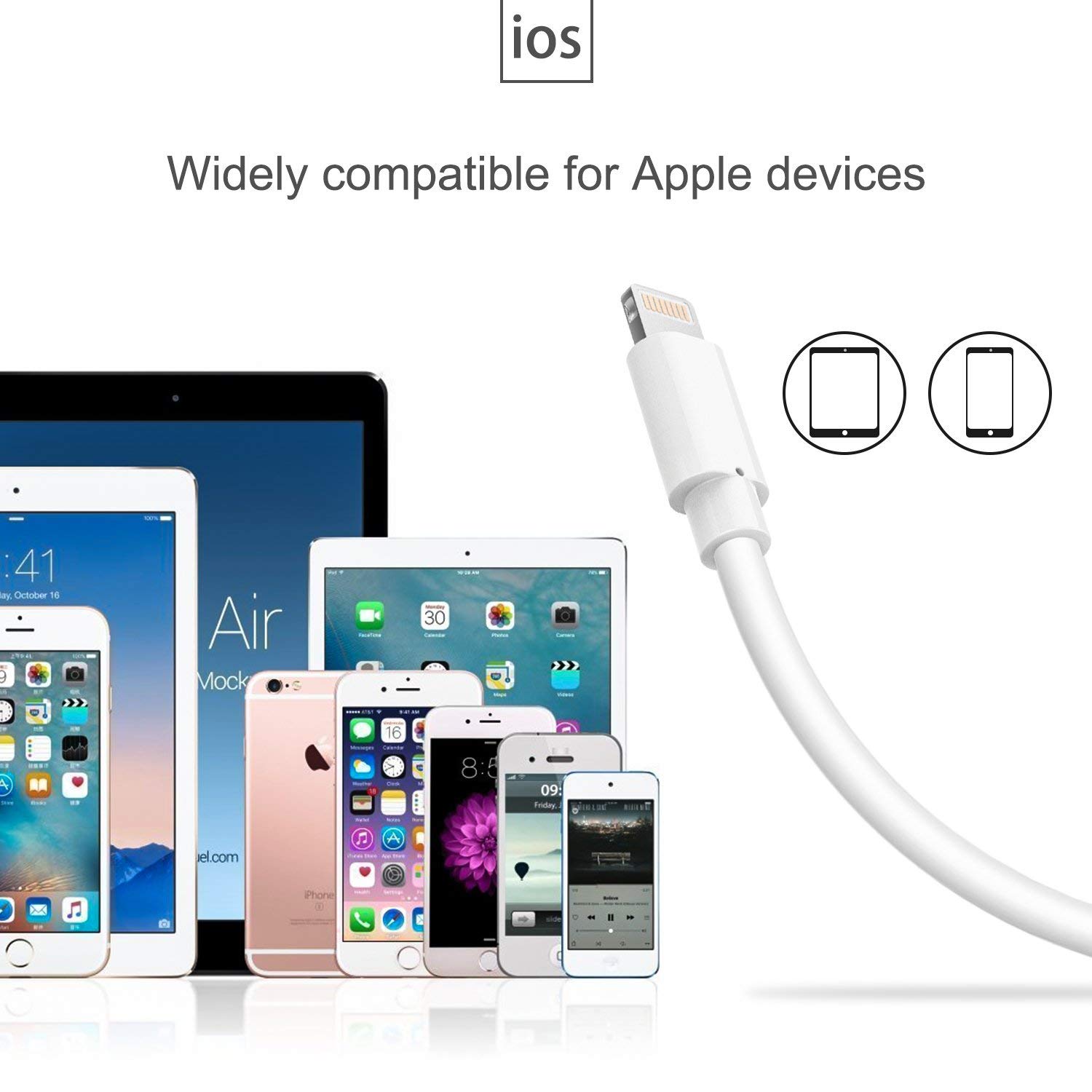 Grigio Certificato Apple MFi Cavo iPhone per Apple iPhone 11 PRO Max XS XR  XS X