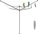 Brabantia Lift-O-Matic 50 m Rotary Clothes Line Pole Height Adjustable UV