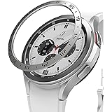 Ringke Bezel Styling Compatible with Samsung Galaxy Watch 4 Classic 46mm Adhesive Frame Ring Cover Anti Scratch [Stainless St