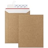 ValBox 6x8 Self Seal Photo Document Mailers 25 Pack Stay Flat Brown Cardboard Envelopes, 6.25 x 8.25 Inches
