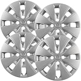 Hubcaps.com - Premium Quality 15" Silver Hubcaps / Wheel Covers fits Toyota Yaris, Heavy Duty Construction (Set of 4)