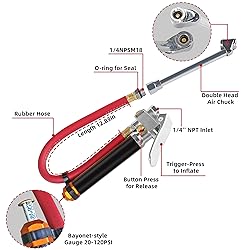 WYNNsky Bayonet-Style Tire Inflator with Pressure