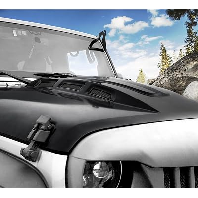 DIYTuning Front Hood for Jeep Wrangler JK JKU Unlimited Rubicon Sahara X Off Road Sport Exterior Accessories Parts 2007-2017
