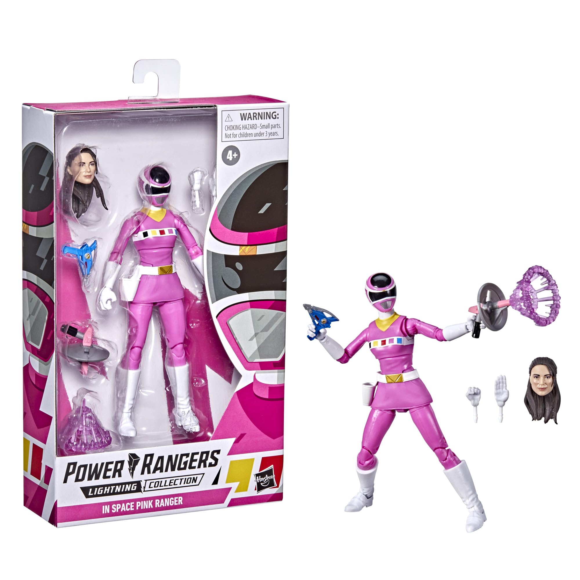 Power Rangers Lightning Collection In Space Pink Ranger 15 cm Premium Collectible Action Figure Toy with Accessories, Kids Ages 4 and Up
