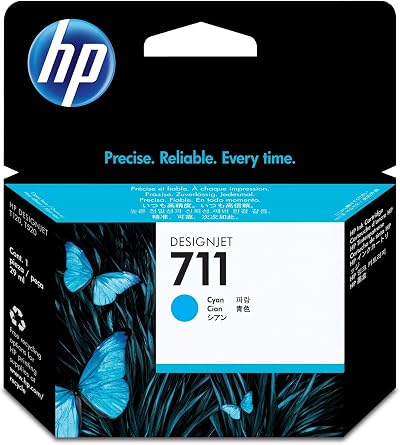 HP 711 29ml Cyan Ink Cartridge for Designjet T120 T520 Printers CZ130A
