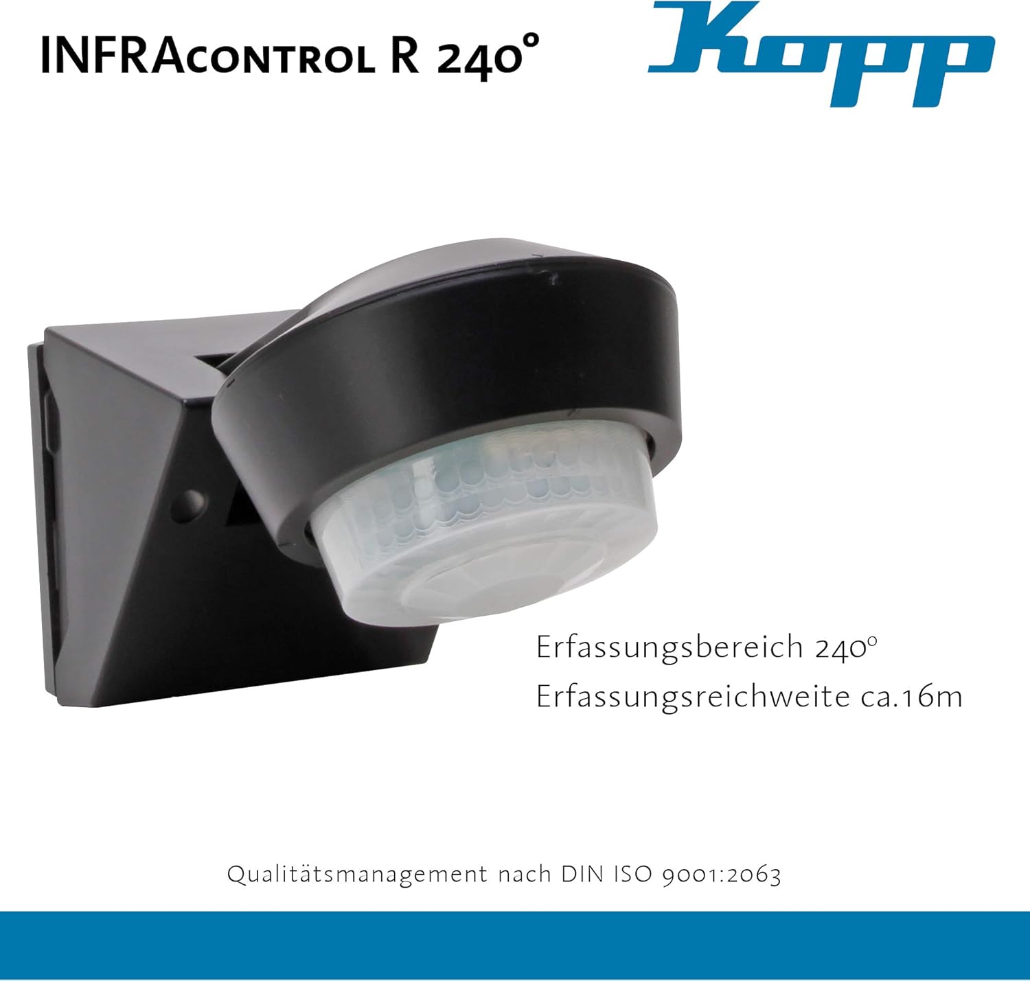 Kopp 824615019 Motion Detector 240 Degrees IP55 Outdoor Wall and Ceiling Mount, Black - Image 5