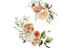 BWESOO Toilet Sticker Self-Adhesive Waterproof Bathroom Seat Lid Cover Decals Stickers Floral Sticker for Home Bathroom Decor Toilet Lid and Tank Covers