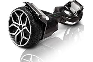EMAXUSA, 8.5” All Terrain Hover Board, Off Road Self Balancing Scooter with Bluetooth and LED Lights, UL2272 Safety Certified (Black)