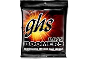GHS Strings - Medium Scale - 4-String Electric Bass Boomer Strings - 3140 SET - Medium Light, 45-100