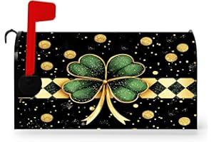 Nanikore St. Patrick's Day Mailbox Covers Spring Green Shamrock Mailbox Covers Magnetic Standard Size 21x18 Inches for Outdoor Garden Yard Decor (St. Patrick's Day1)