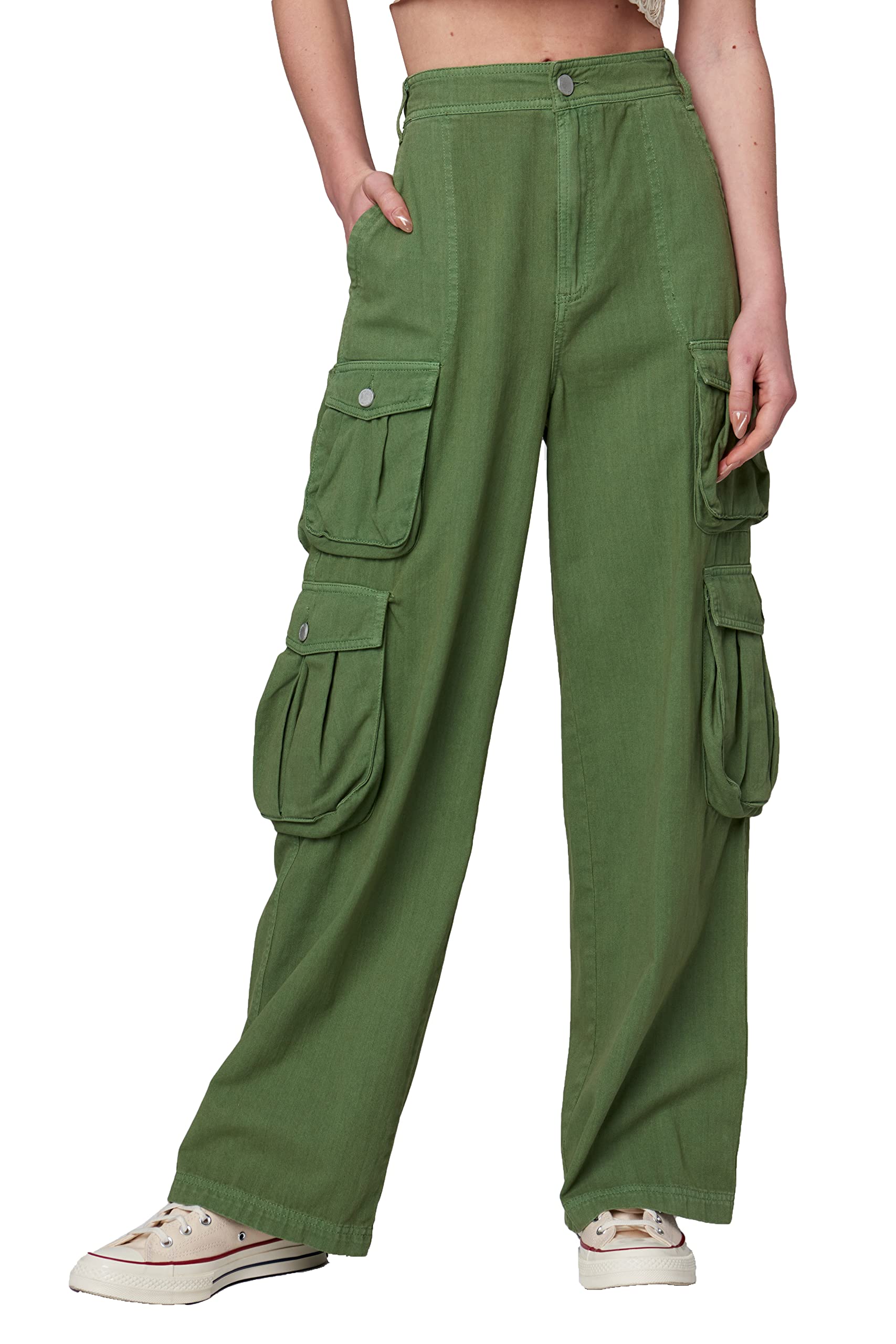 View 1 of [BLANKNYC] Womens Franklin Cargo Pant, Macha Please, Large US