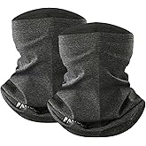 ISQ 2 Pack Winter Neck Gaiter Men Windproof Neck Warmer Suitable for Outdoor Ski Mask and Cycling