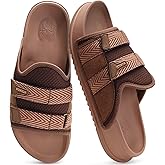 KuaiLu Mens Orthotic Sandals Comfortable Arch Support Fabric Sandal Slippers Shoes Man Casual Summer Cushion Slides Slip On Indoor Outdoor - Ultra-soft Comfort Fit Footbed