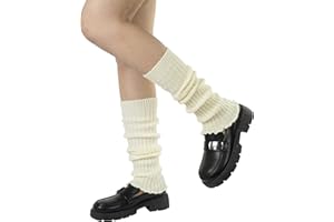 BomKinta Leg Warmers for Women - Soft Fashion Knit Calf Accessories - Cute 80s Ruffle Leg Sleeves for Party Yoga