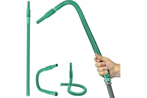 BERNINI FOUNTAINS Bernini FlexEnd Garden Wand, Flexible Hose Sprayer with Fireman Nozzle for Versatile Watering and Cleaning - 31" Reach, Jade