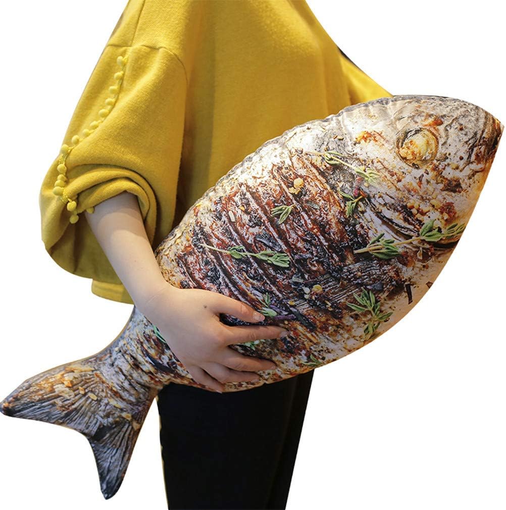 BABYA Plush Grilled Chicken Leg Fish Shrimp Pillow Cushion Huggable Soft Toy (Fish)